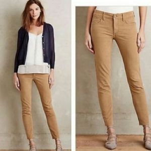 Anthropologie Pilcro and the Letterpress Jeans Size 27 Tan Beige Skinny Ankle